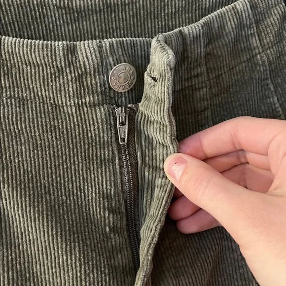 NWOT La Miel Corduroy Olive Green Wide Leg Pants Size Small - Picture 6 of 8
